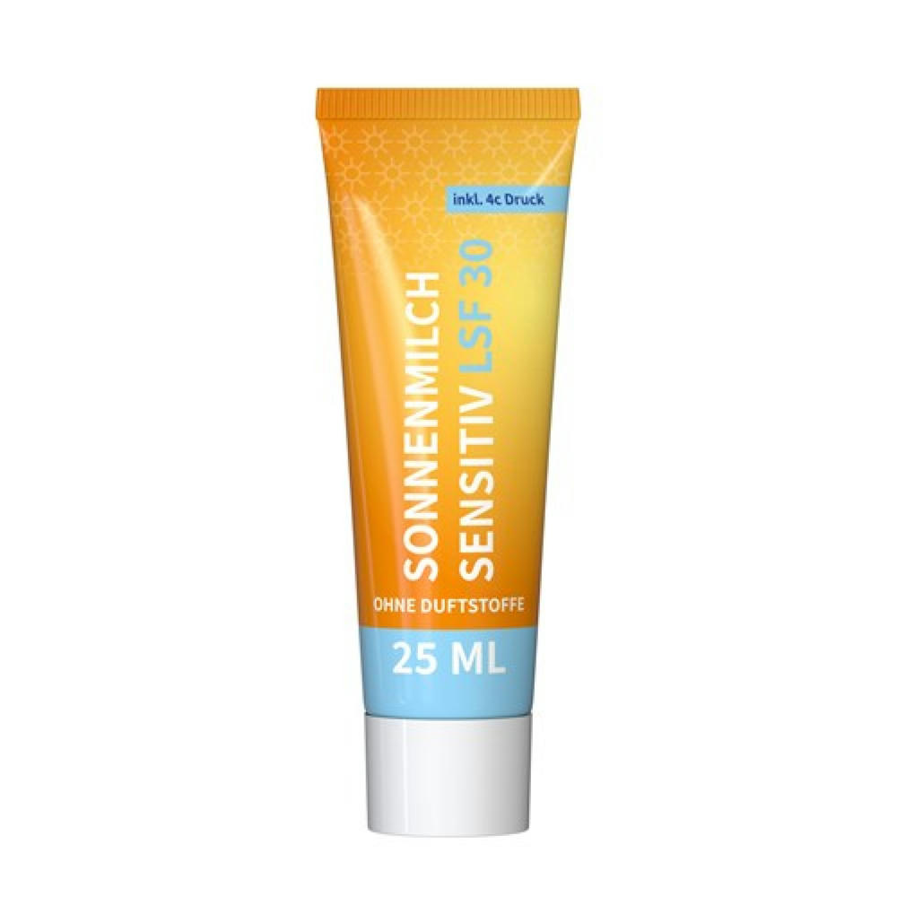 Product image 25 ml Tube - Sonnenmilch LSF 30 (sensitiv) - FullbodyPrint Werbeartikel