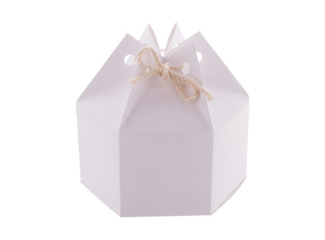 Sechseckige Geschenkbox CreaBox HexaCord M bedrucken