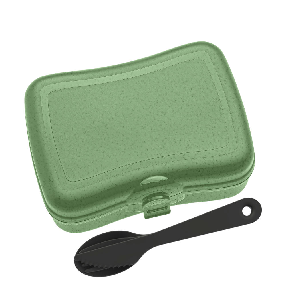 KOZIOL BASIC READY Lunchbox-Set + Besteck-Set Werbeartikel