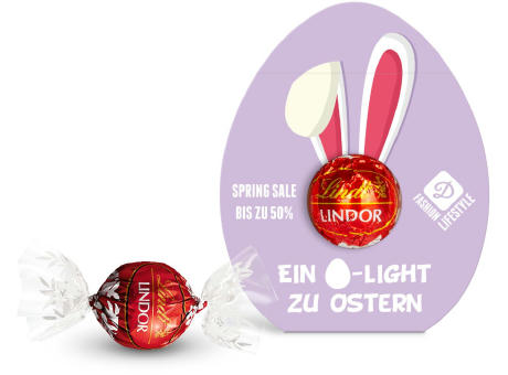 Product image Lindt Lindor Kugel in Werbekartonage "Osterei" bedrucken
