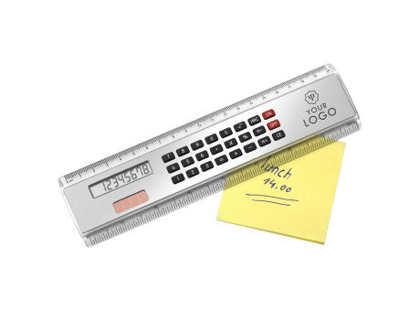 Rechner-Lineal aus ABS-Kunststoff Heather Werbeartikel