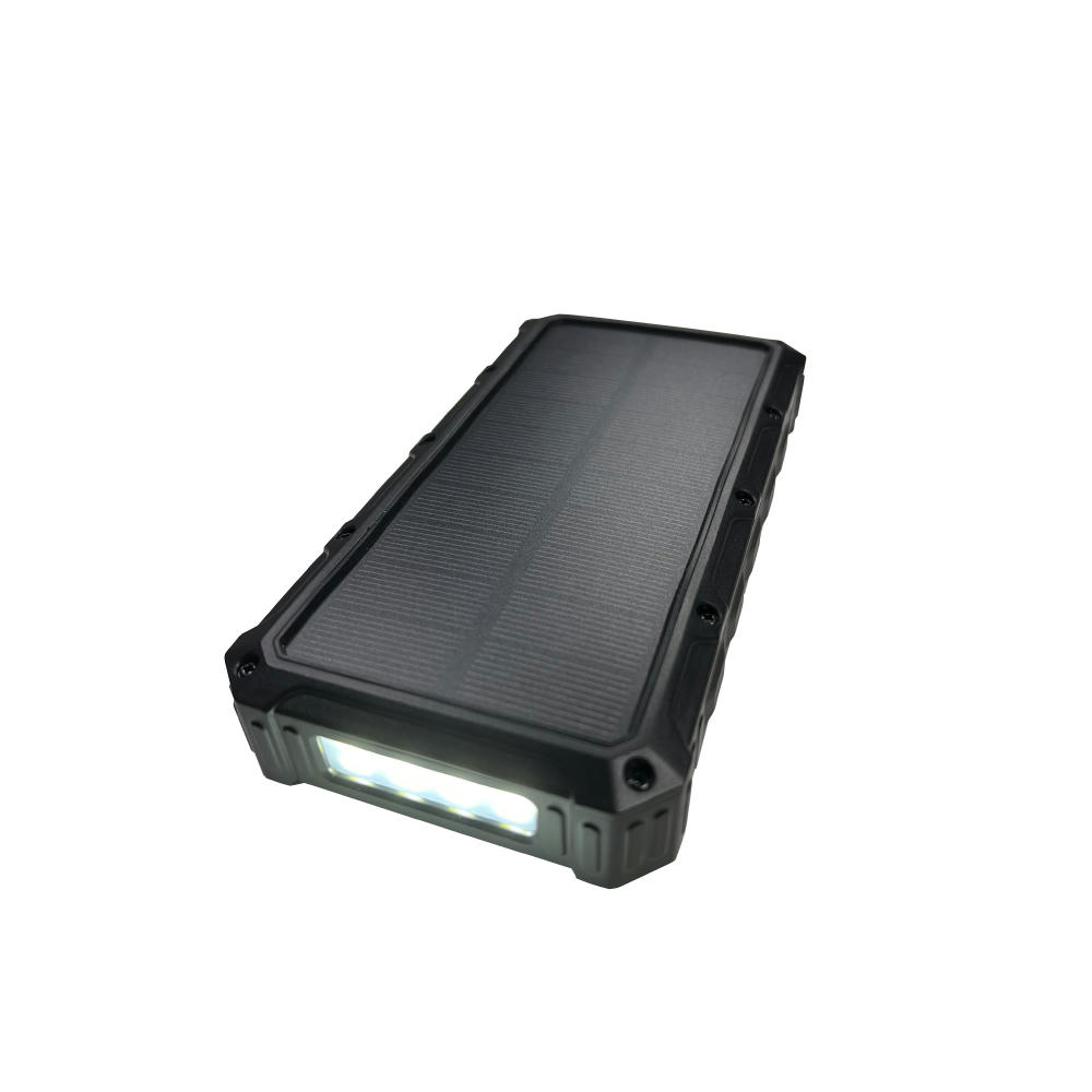 Outdoor Solar Powerbank PB-58 Wireless Charging 10000 mAh Blau Werbeartikel