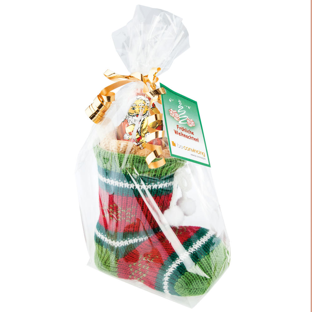 Product image Nikolausstiefel Nuts mit Grußkarte Werbeartikel