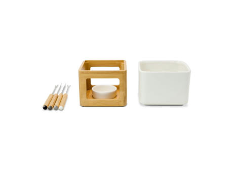 Geschenkset / Präsenteset: Schokofondue im Beutel bedrucken