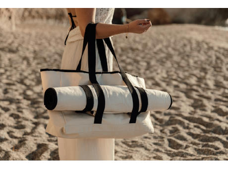 VINGA Volonne AWARE™ Strandtasche aus recyceltem Canvas bedrucken