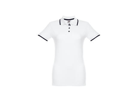 Product image THC ROME WOMEN WH. Zweifarbiges Baumwoll-Poloshirt für Damen Werbeartikel