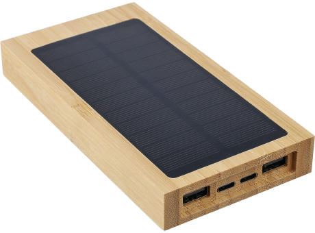 Bambus Solar-Powerbank Elz bedrucken