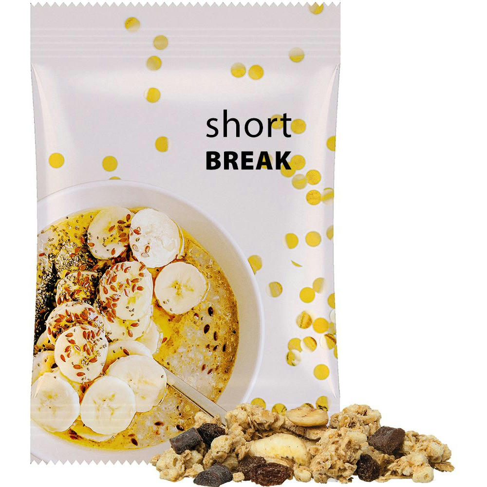 Product image Müsli Knusper Banane-Schoko, ca. 60g, Maxi-Tüte Werbeartikel