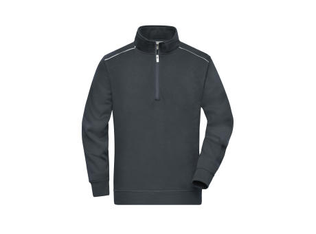 Product image Workwear Half-Zip Sweat - SOLID - - Sweatshirt mit Stehkragen, Reißverschluss und Kontrastpaspel Werbeartikel