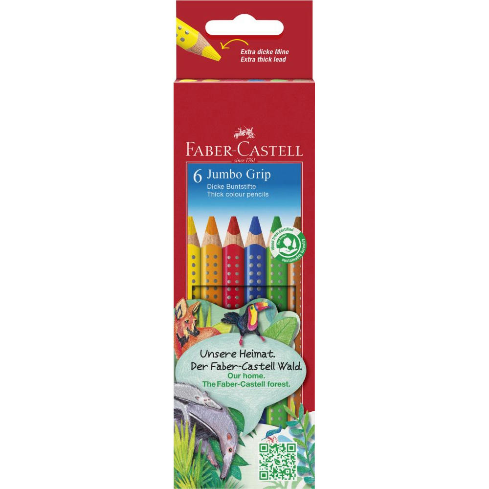 Product image Buntstift Jumbo Grip 6er Kartonetui Werbeartikel