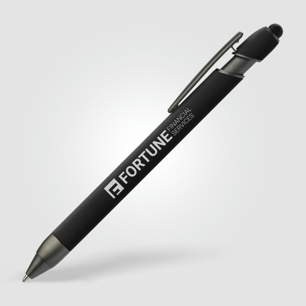Prince Gunmetal Kugelschreiber - m/Stylus Werbeartikel