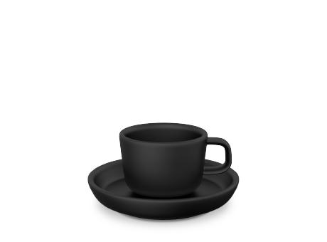 Mahlwerck Form 732 Espressotasse Costa Verde Collection 2-teilig, schwarz/grau Werbeartikel