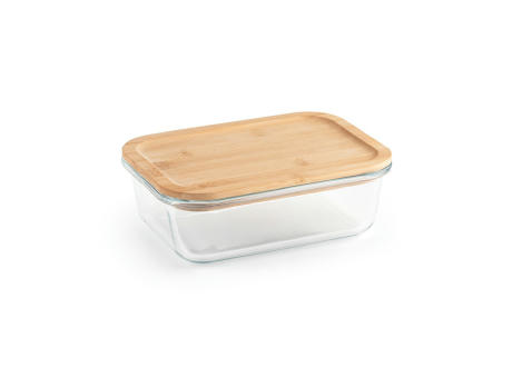 Product image PORTOBELLO. Lunchbox. Hermetische Dose aus Borosilikatglas und Bambusdeckel 1000 mL Werbeartikel