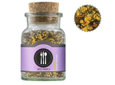 Product image Gewürzmischung Steak Pfeffer, ca. 75g, Korkenglas Werbeartikel