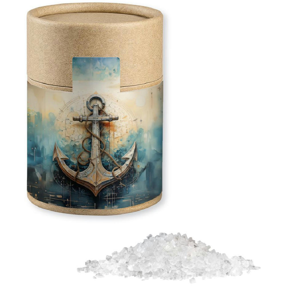 Product image Meersalz, ca. 135g, Kraftpapierdose Midi Werbeartikel