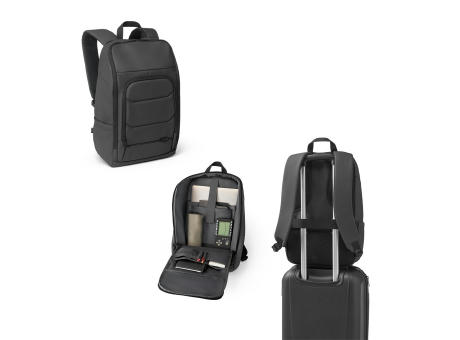 TOULON. Notebook-Rucksack aus hochdichtem 600D Polyester aus recyceltem mit einer wasserabweisenden Oberfläche 16" bedrucken