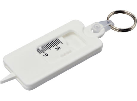 Product image Kym Reifenprofilmesser Schlüsselanhänger aus recyceltem Material Werbeartikel