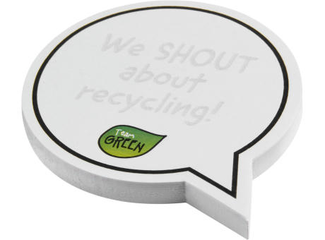 Product image Sticky-Mate® sprechblasenförmige recycelte Haftnotizen Werbeartikel