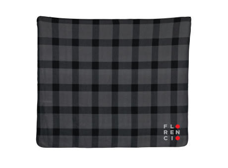 Weiche karierte Fleece-Decke Werbeartikel