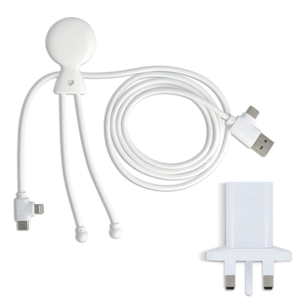 Product image 2090 - Xoopar Mr. Bio Langes Ladekabel + UK Stecker Adapter Werbeartikel