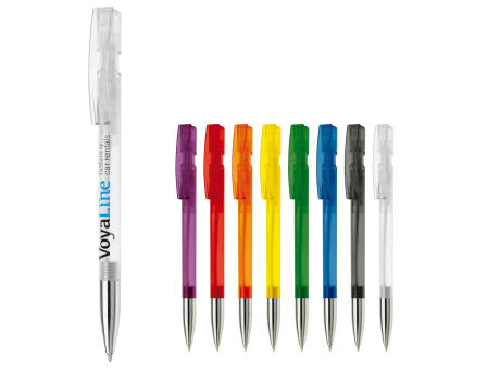 Kugelschreiber Nash Transparent mit Metallspitze bedrucken