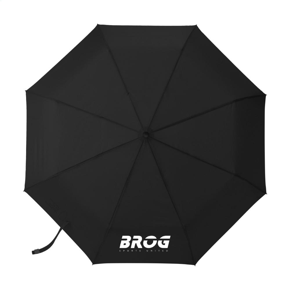 Michigan faltbarer RCS RPET-Regenschirm 21 inch Werbeartikel