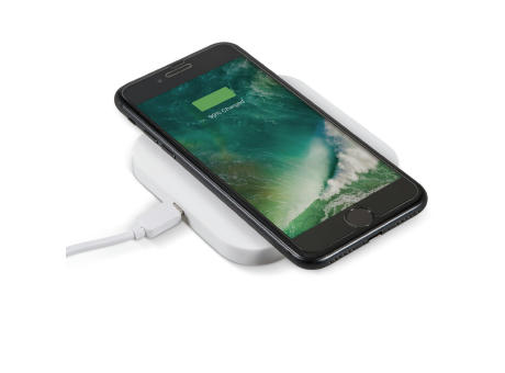 Kabelloses Ladepad inklusive 2 USB-Anschlüssen (5W) Werbeartikel