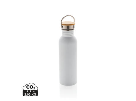 Product image Moderne Stainless-Steel Flasche mit Bambusdeckel Werbeartikel