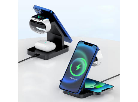 2708 | Xoopar Icon 3 in 1 Magnetic Wireless charger Werbeartikel