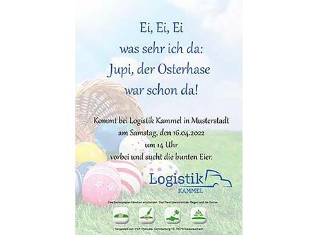 Samenpapier auf A6-Karte - Ostern - Häschen Werbeartikel