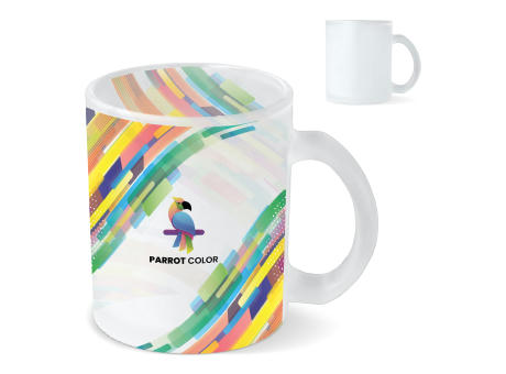 Mallorca Sublimations Becher aus gefrostetem Glas 335ml bedrucken