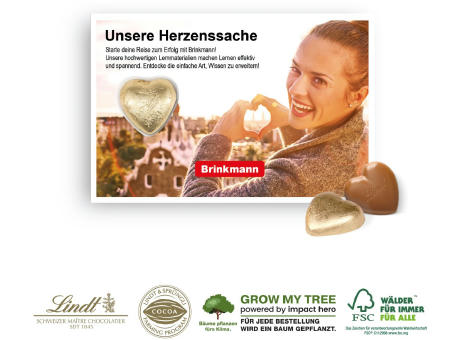 Product image SCHOKOKARTE MIT LINDT HERZ bedrucken