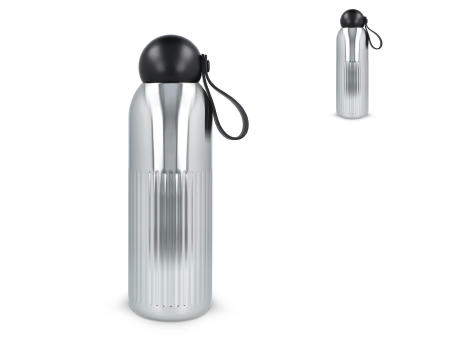 Sagaform Tekla Stahlisolierflasche Chrom (recycelt) 500 ml Werbeartikel