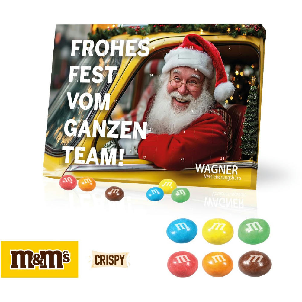 Product image Tisch-Adventskalender mit M&M® Knusperkugeln Werbeartikel