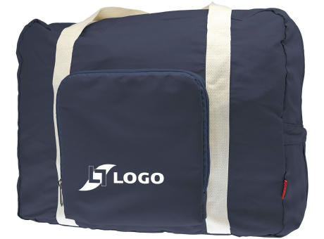 Faltbare Reisetasche 'Tenerife', Polycotton Mitternachtsblau bedrucken