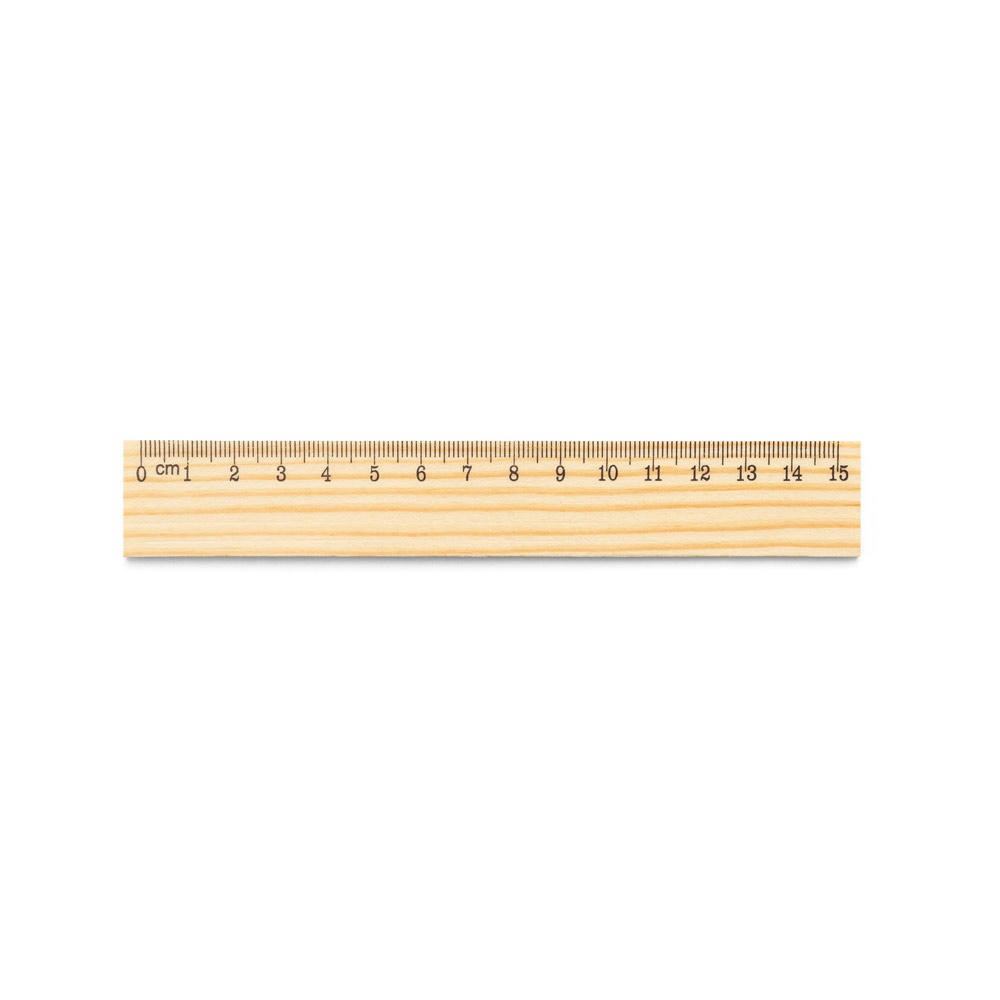 WESLEY 15. Lineal aus Kiefernholz mit 15 cm Skala Werbeartikel