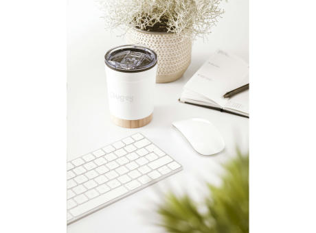 Product image Kobe Bamboo RCS Recycled Steel 350 ml Kaffeebecher bedrucken