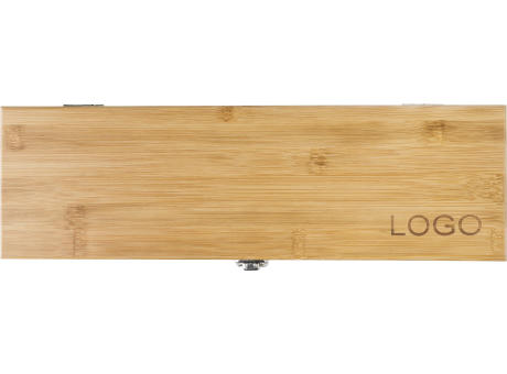 Weinset und Geschenkbox aus Bambus Gareth Werbeartikel