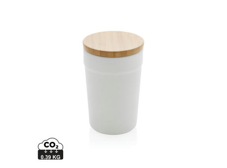 GRS rPP-Becher mit Bambusdeckel Werbeartikel