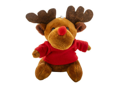 Plüsch-Weihnachtsrentier-Schlüsselanhänger Julren bedrucken