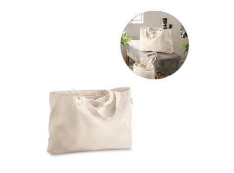 PARMA. Tragetasche aus Baumwolle (50%), recycelter Baumwolle (30%) und polyester (20% rPET) (280 g/ m²) bedrucken