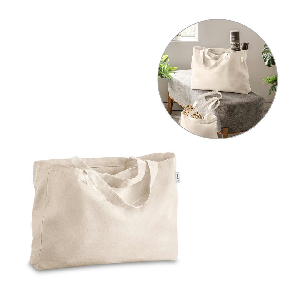 Product image PARMA. Tragetasche aus Baumwolle (50%), recycelter Baumwolle (30%) und polyester (20% rPET) (280 g/ m²) Werbeartikel