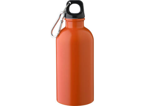 Einwandige Flasche aus recyceltem Edelstahl (400 ml) Sable Werbeartikel