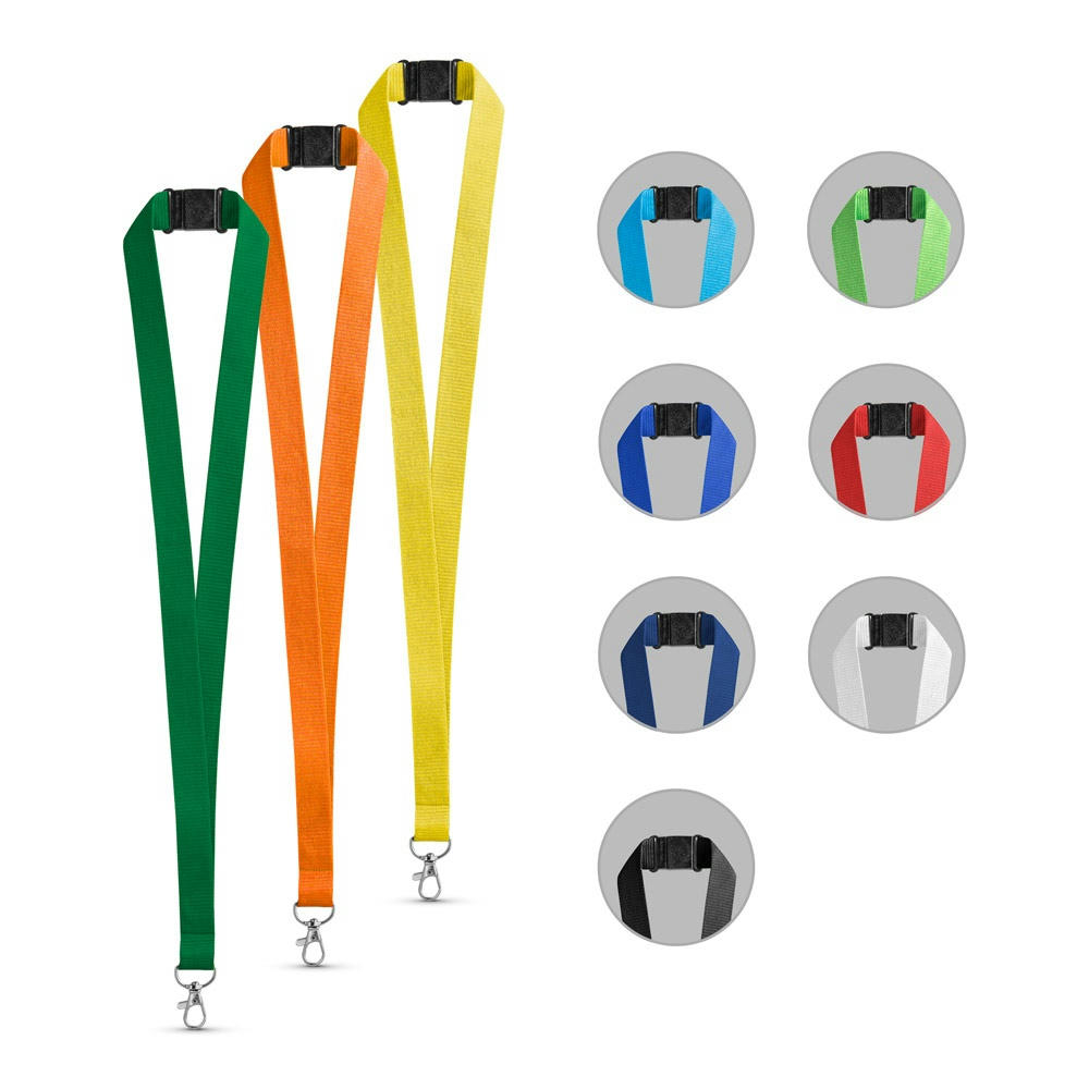 Product image LEEDS. Lanyard aus Polyester mit Sicherheitsverschluss Werbeartikel