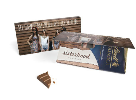 Lindt Schokoladentafel in Mailingmappe bedrucken