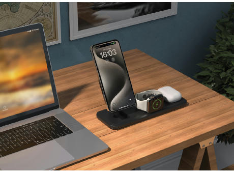 Urban Vitamin Torrance 3-in-1 15W-RCS-Magnetladegerät Werbeartikel