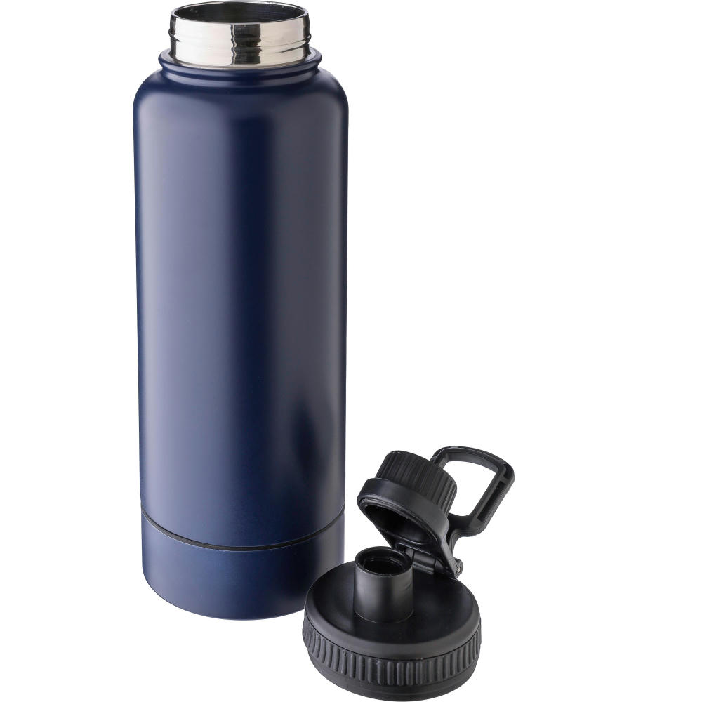 Doppelwandige Edelstahl-Trinkflasche 1000 ml Nathaniel Werbeartikel