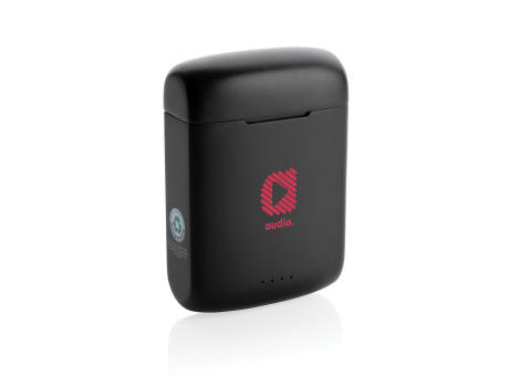 Skywave Solar-Kopfhörer aus RCS recyceltem Kunststoff Werbeartikel