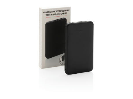 Product image 5.000 mAh Powerbank mit integriertem Kabel bedrucken