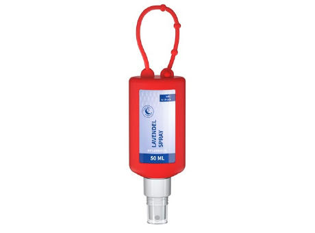 Product image 50 ml Bumper rot - Lavendel-Spray - Body Label Werbeartikel